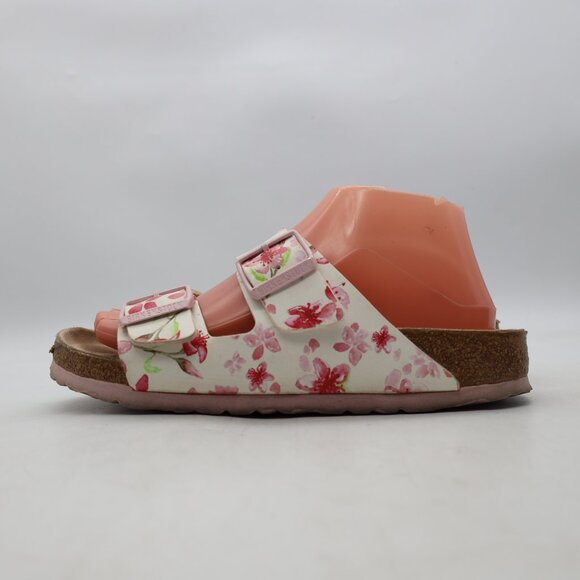 Birkenstock Arizona Women's Size 7 EU 38 Birko Flor White Floral Blossom Slides - Picture 4 of 10